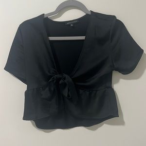 Kendall and Kylie silk crop top